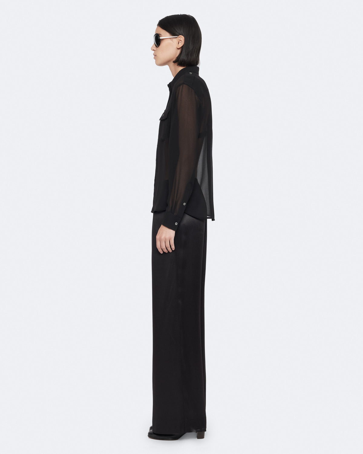 Black מכנסיים ארוכים לנשים Lycia ALLSAINTS
