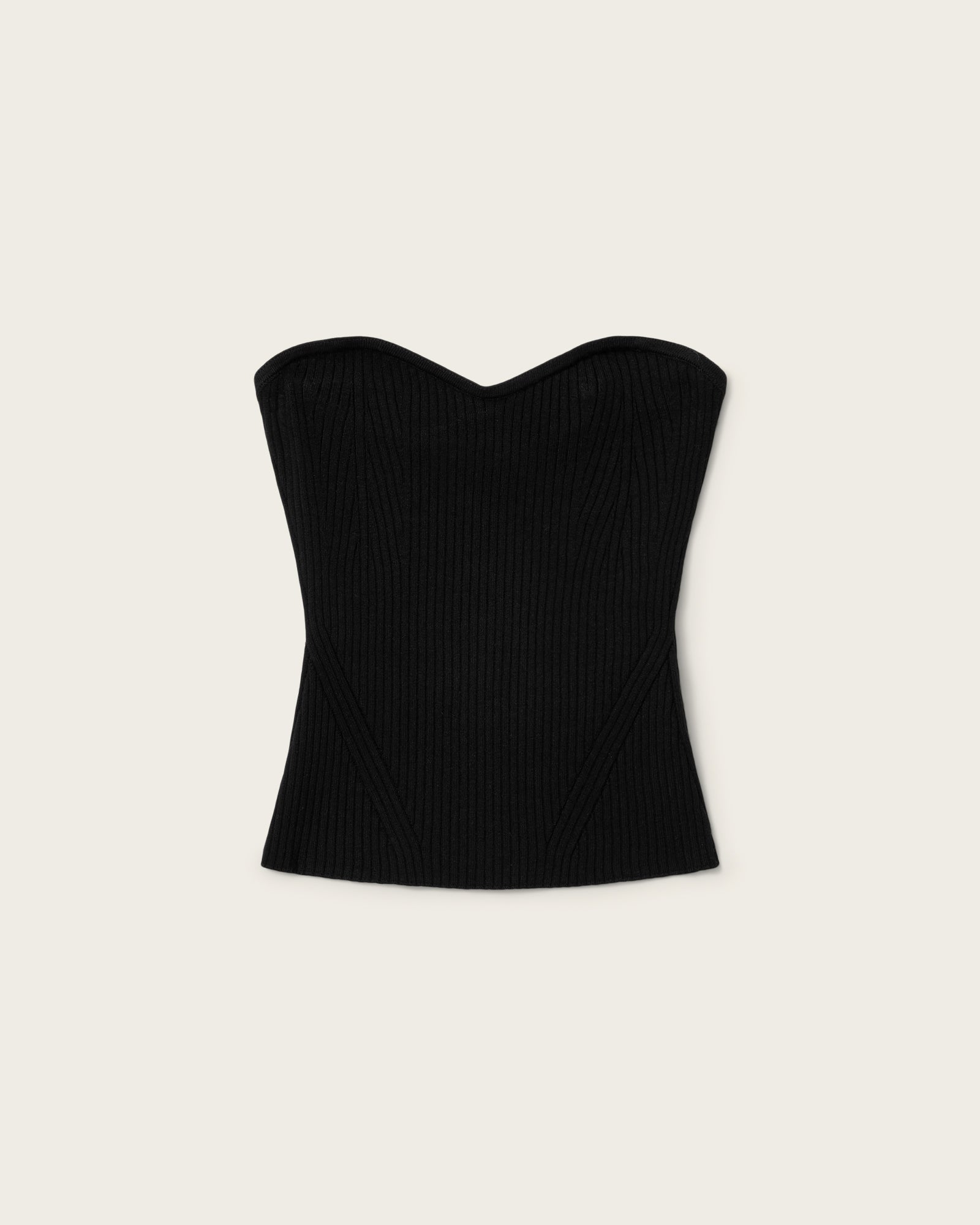 Black טופ סטרפלס לנשים Cruz Bandeau ALLSAINTS