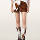 Antique White חצאית מיני לנשים Dapple Cowhide ALLSAINTS