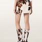 Antique White חצאית מיני לנשים Dapple Cowhide ALLSAINTS