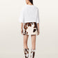 Antique White חצאית מיני לנשים Dapple Cowhide ALLSAINTS