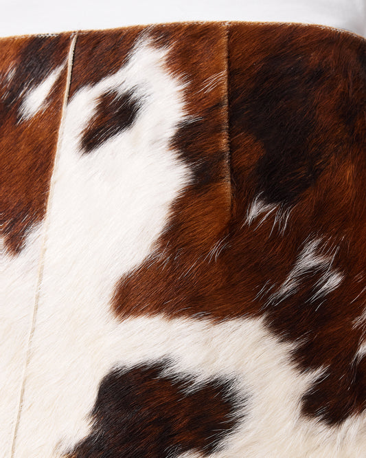 Misty Rose חצאית מיני לנשים Dapple Cowhide ALLSAINTS