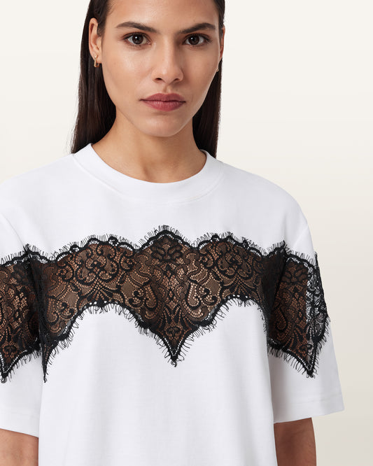 Seashell טי שירט קצרה לנשים Lisa Lace Amelie ALLSAINTS