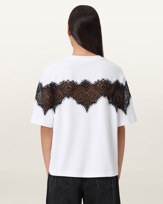 Seashell טי שירט קצרה לנשים Lisa Lace Amelie ALLSAINTS