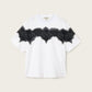 Lavender טי שירט קצרה לנשים Lisa Lace Amelie ALLSAINTS