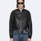 Dark Slate Gray ג'קט עור לנשים Orten ALLSAINTS