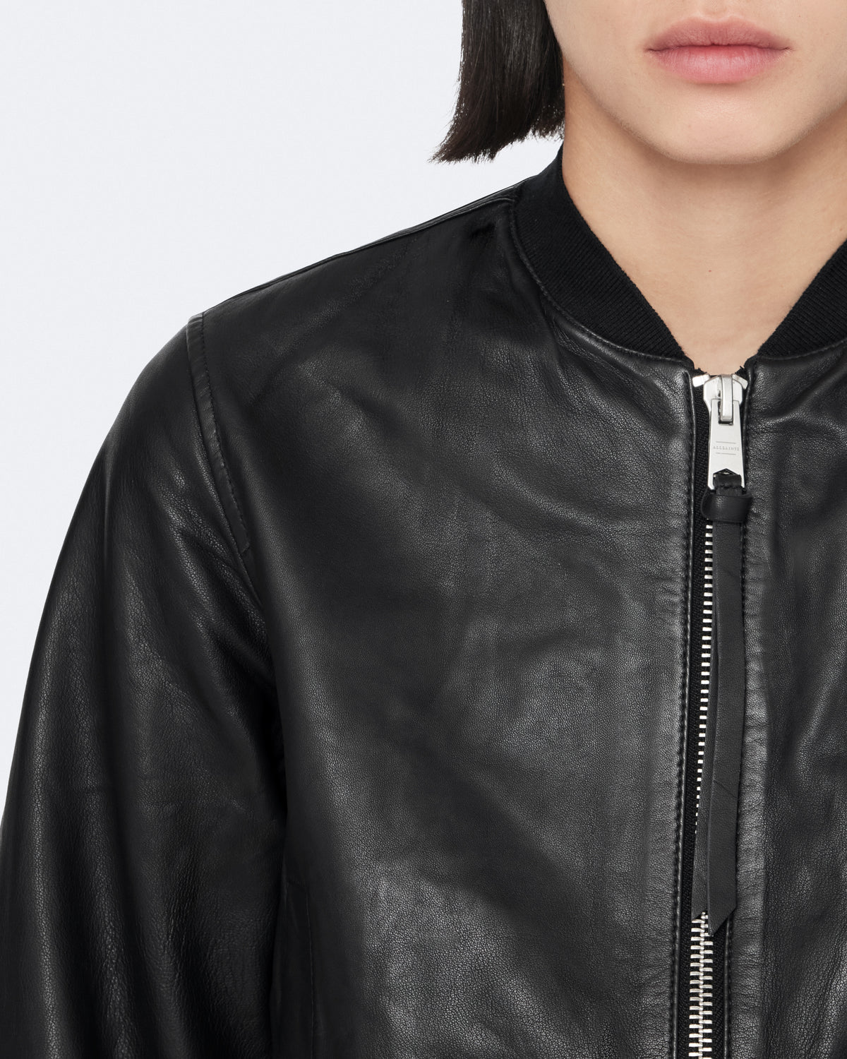 Dark Slate Gray ג'קט עור לנשים Orten ALLSAINTS
