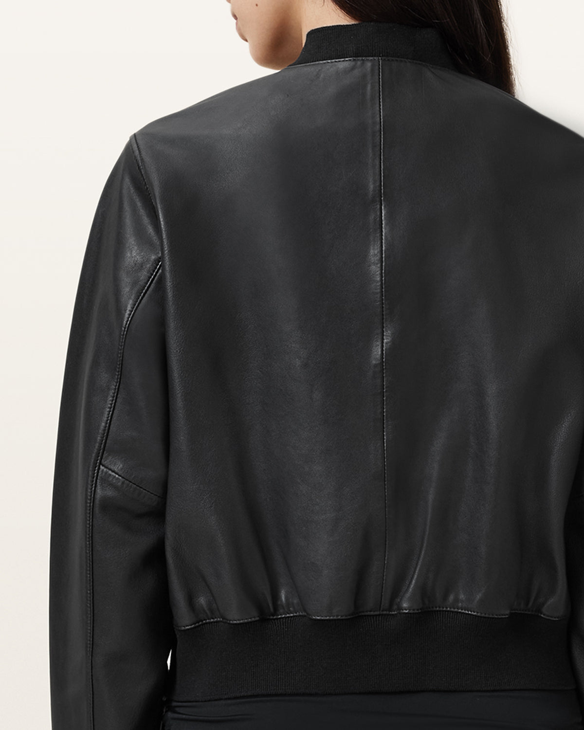 Dark Slate Gray ג'קט עור לנשים Orten ALLSAINTS