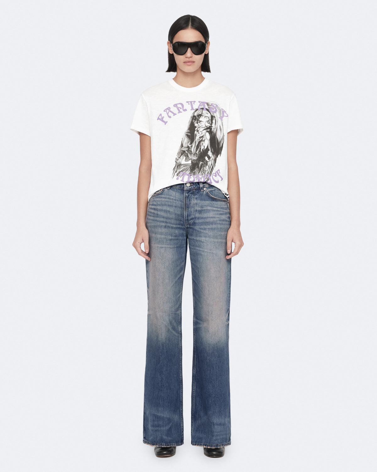 White Smoke ג'ינס ארוך לנשים Lou - Relaxed Fit ALLSAINTS