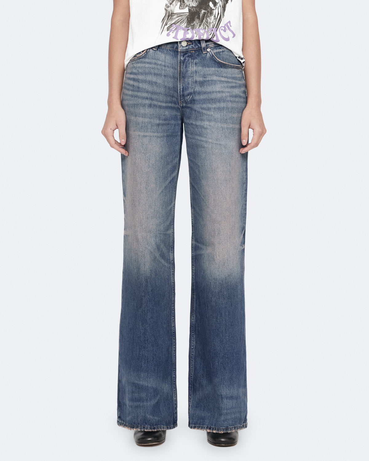 Dark Slate Gray ג'ינס ארוך לנשים Lou - Relaxed Fit ALLSAINTS
