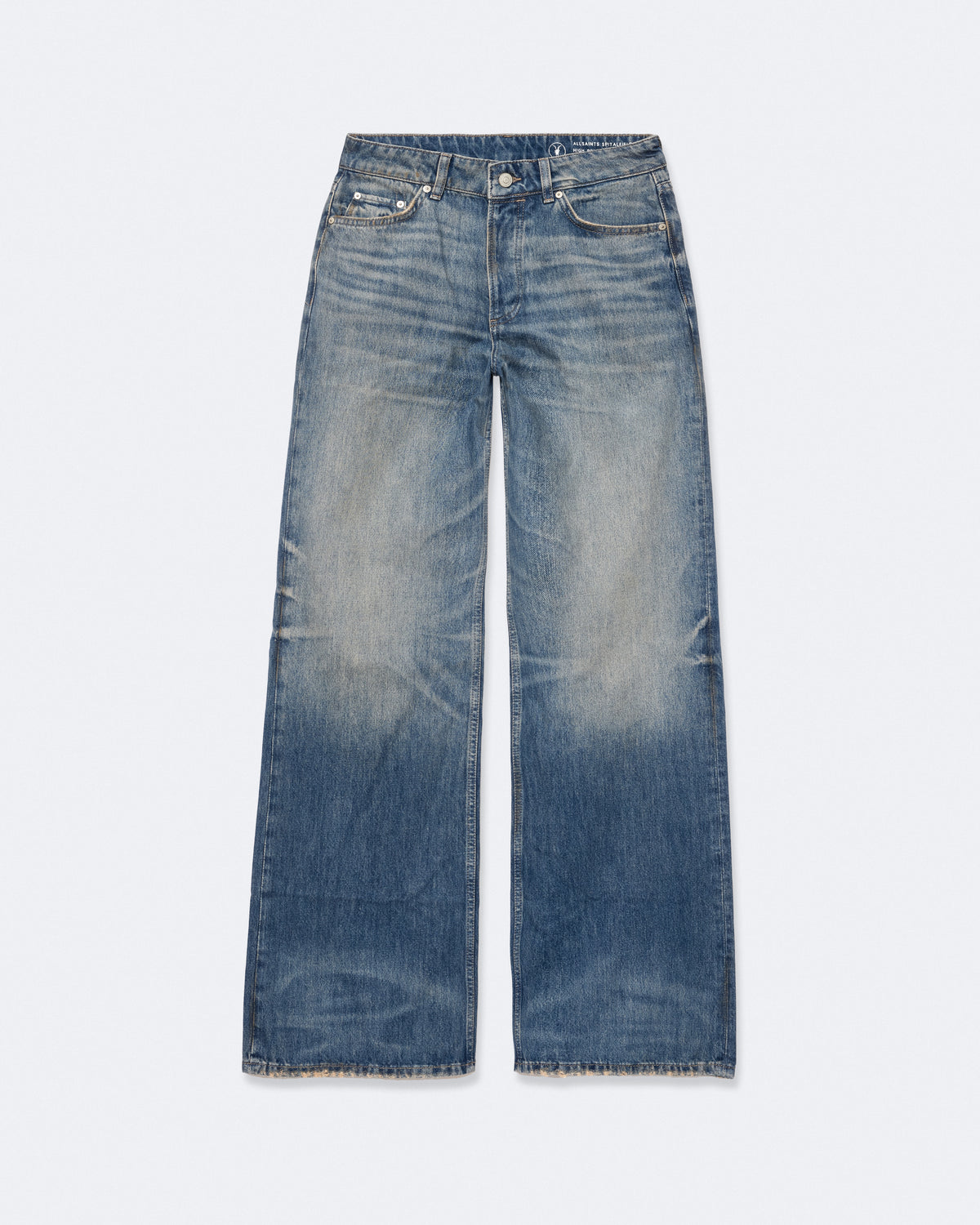 Dark Slate Gray ג'ינס ארוך לנשים Lou - Relaxed Fit ALLSAINTS