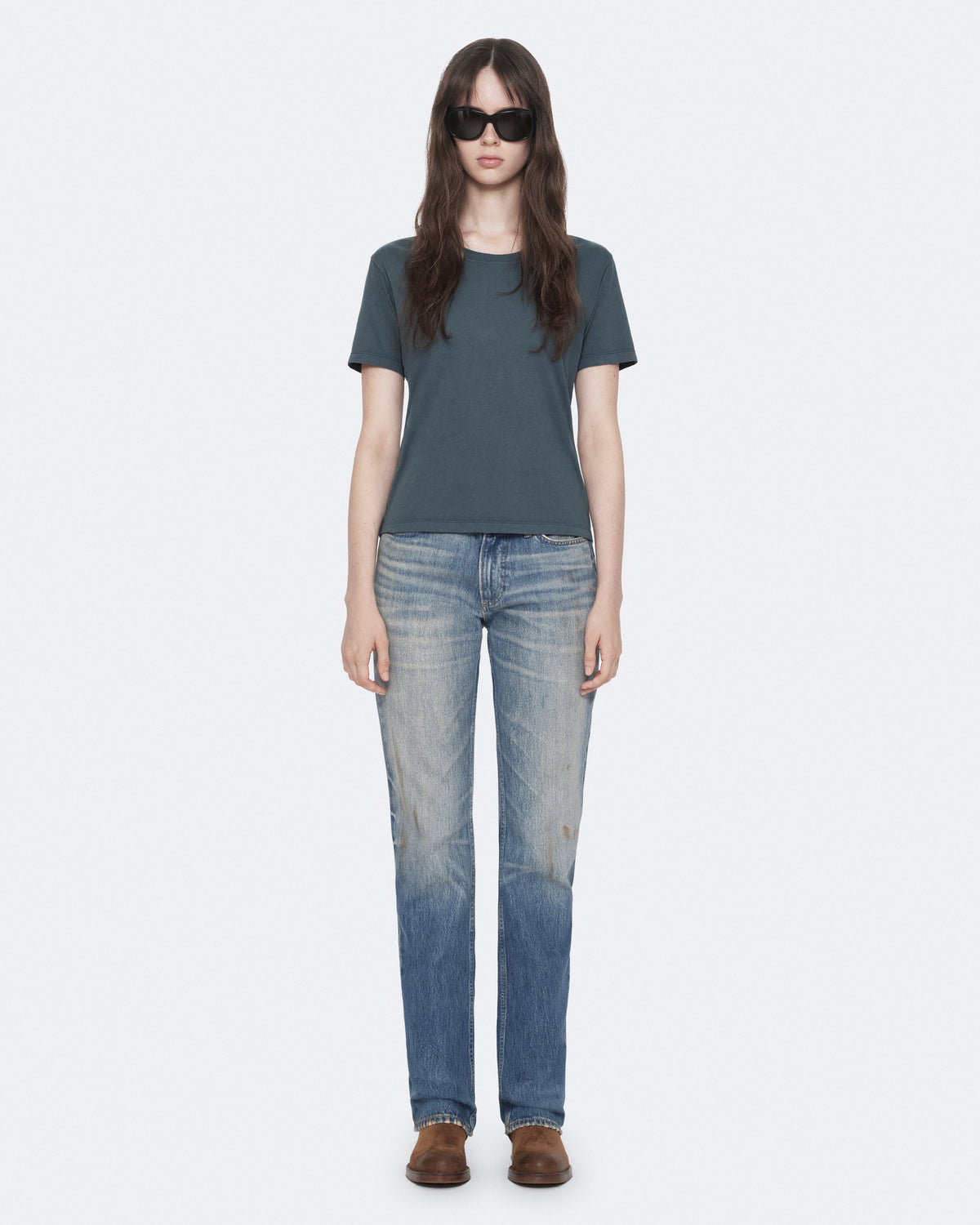 White Smoke ג'ינס ארוך לנשים Nat - Slim Fit ALLSAINTS