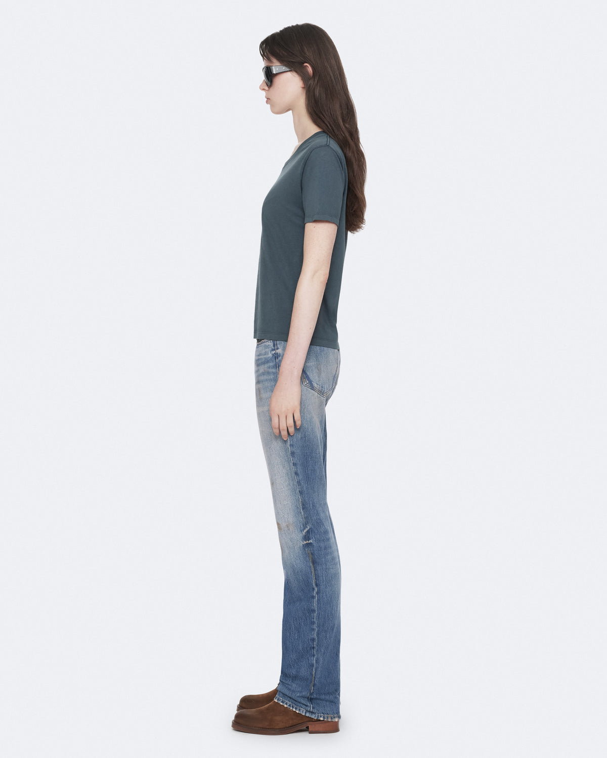 White Smoke ג'ינס ארוך לנשים Nat - Slim Fit ALLSAINTS