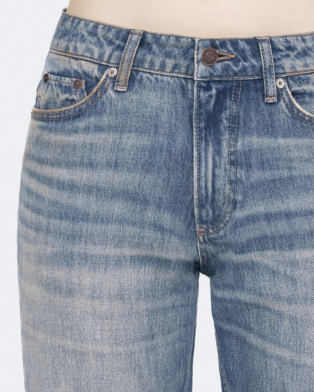 Light Slate Gray ג'ינס ארוך לנשים Nat - Slim Fit ALLSAINTS