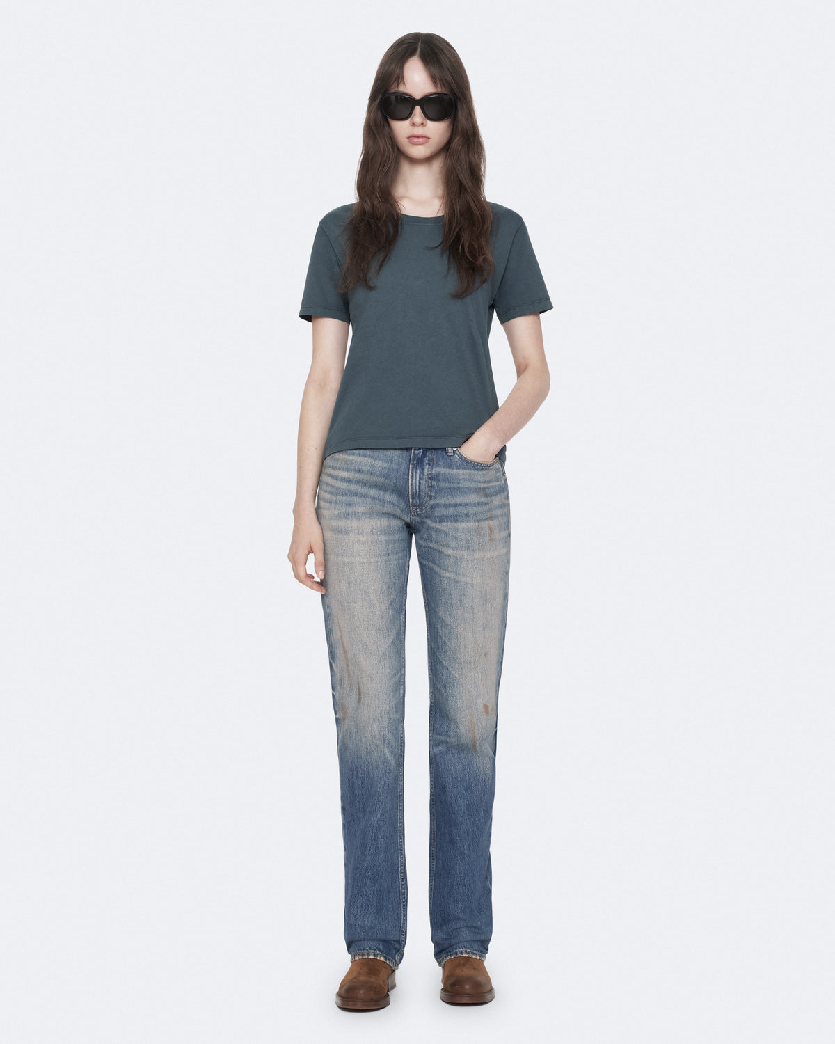 Lavender ג'ינס ארוך לנשים Nat - Slim Fit ALLSAINTS