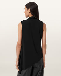 Black חולצה קצרה לנשים Adaline ALLSAINTS