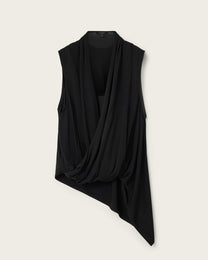 Black חולצה קצרה לנשים Adaline ALLSAINTS