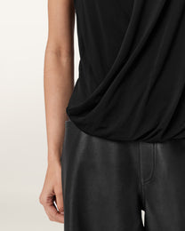 Black חולצה קצרה לנשים Adaline ALLSAINTS