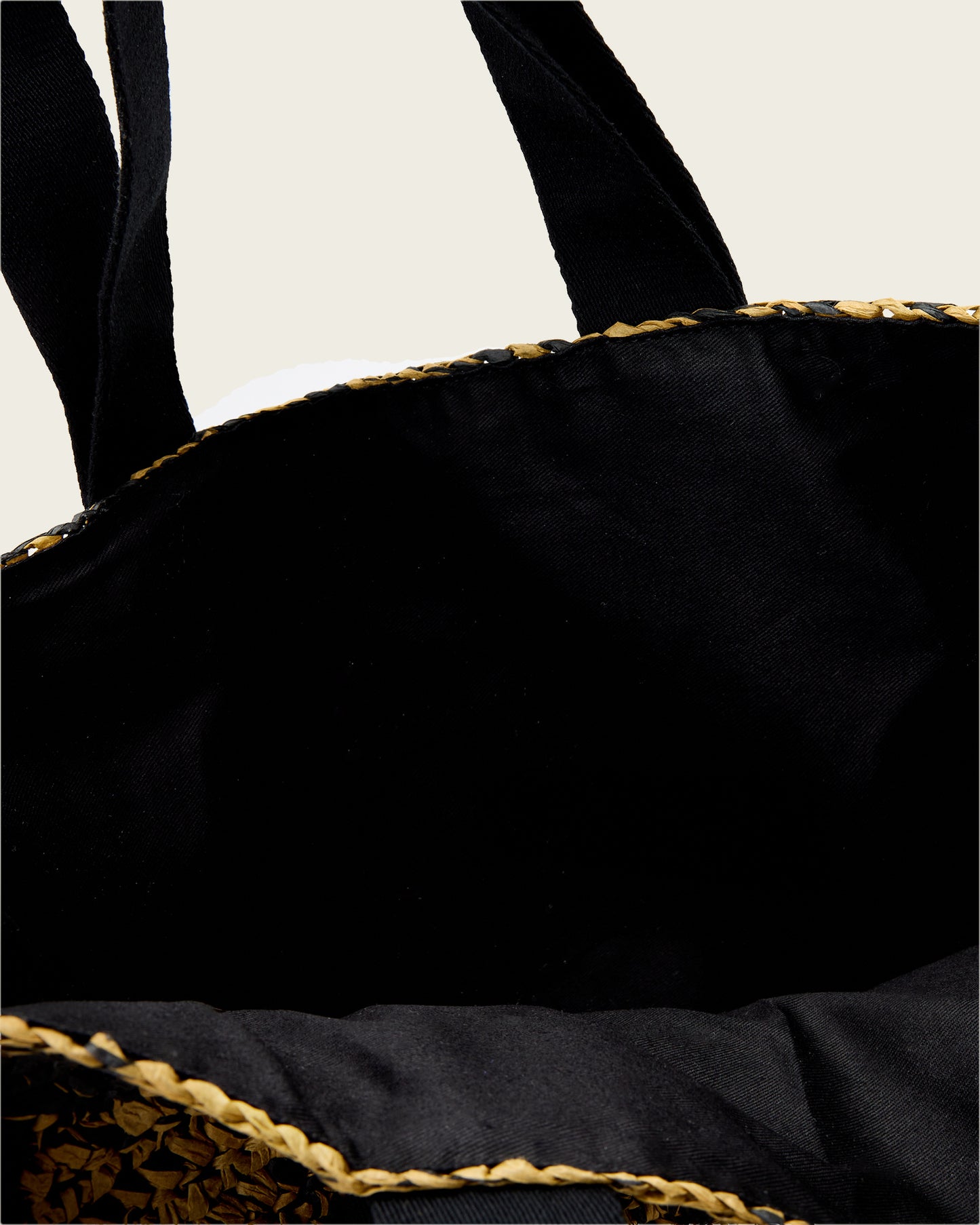 Black תיק צד  טקסטורת קש לנשים Lullah Straw Tote ALLSAINTS