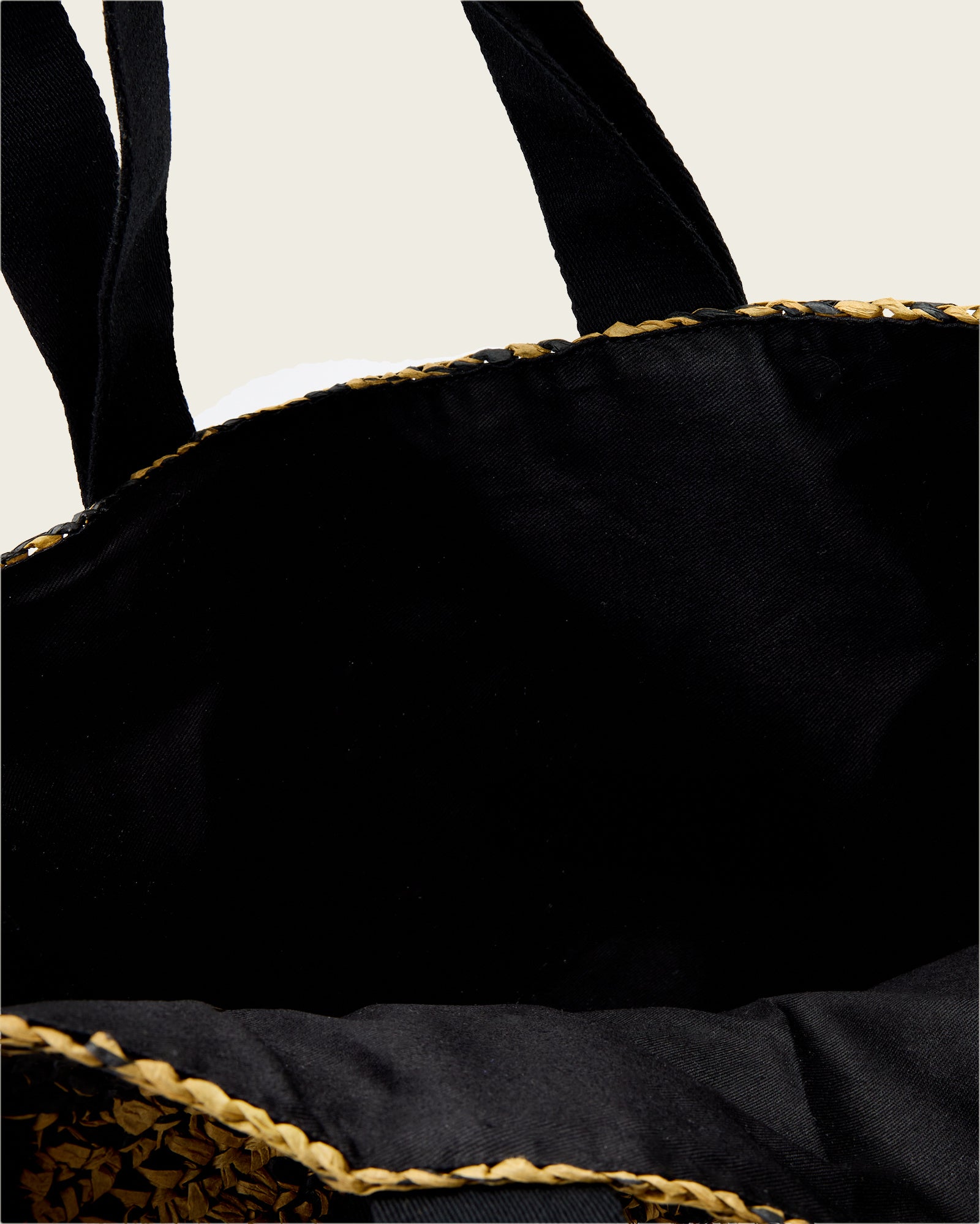 Black תיק צד  טקסטורת קש לנשים Lullah Straw Tote ALLSAINTS