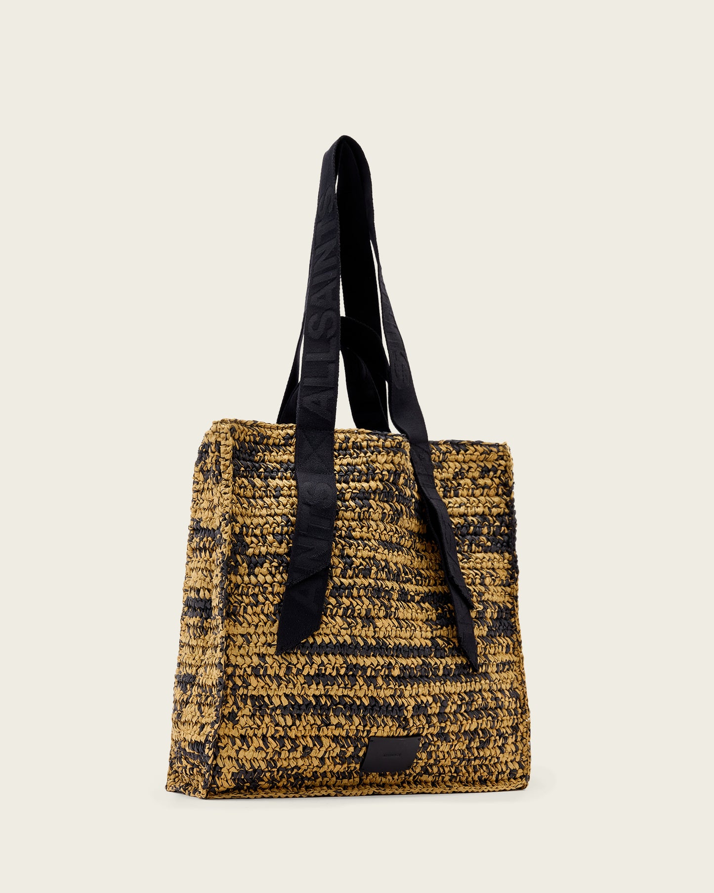 Lavender תיק צד  טקסטורת קש לנשים Lullah Straw Tote ALLSAINTS