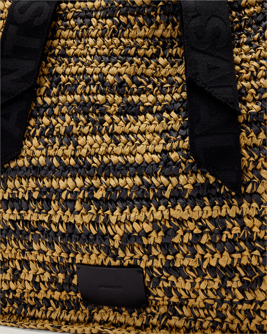 תיק צד  טקסטורת קש לנשים Lullah Straw Tote