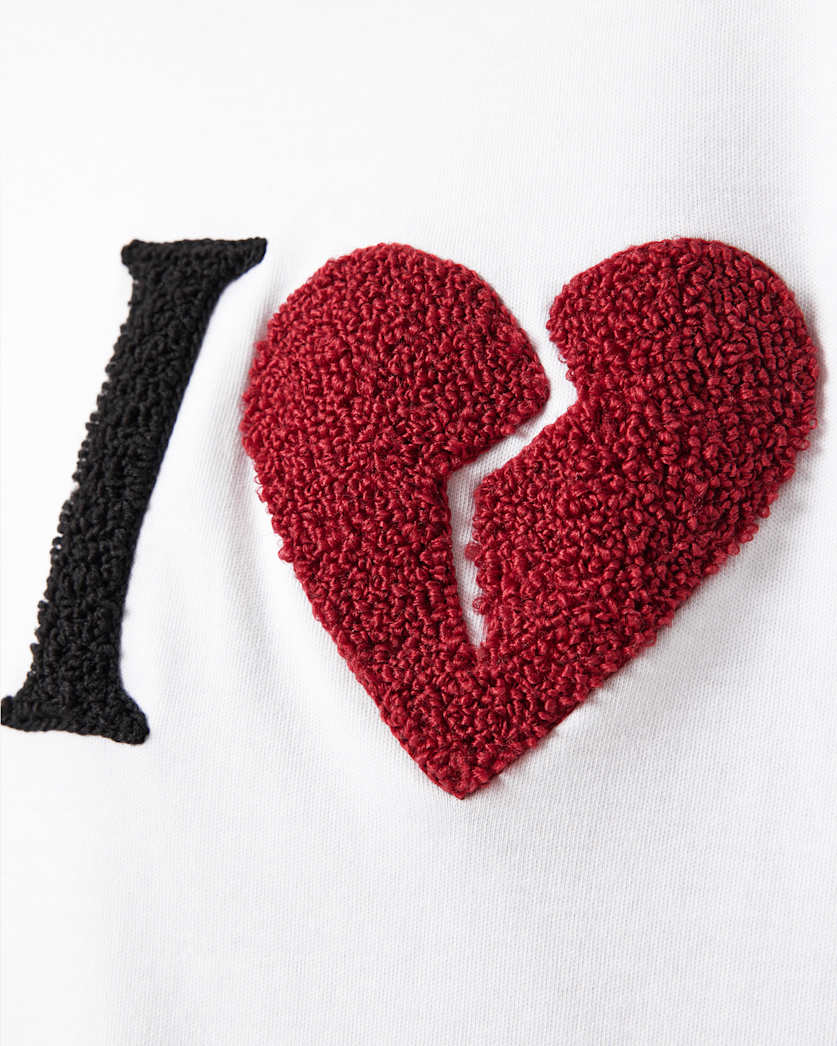 White Smoke טי שירט קצרה לנשים Heart Etta ALLSAINTS