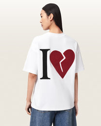 Lavender טי שירט קצרה לנשים Heart Etta ALLSAINTS