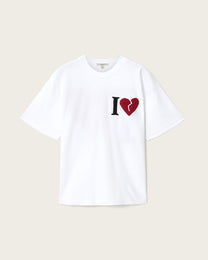 White Smoke טי שירט קצרה לנשים Heart Etta ALLSAINTS