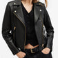 Black ג'קט עור לנשים Dalby Biker 5108 ALLSAINTS