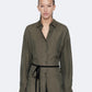 Dark Olive Green חולצה מכופתרת ארוכה לנשים Ilana ALLSAINTS