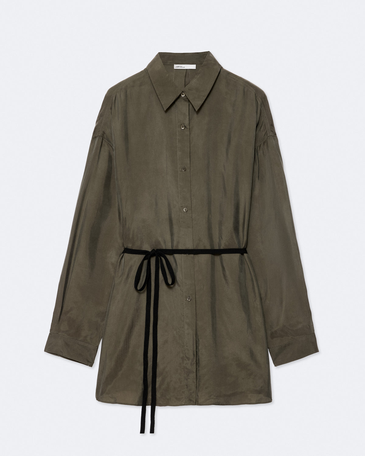 Dark Olive Green חולצה מכופתרת ארוכה לנשים Ilana ALLSAINTS