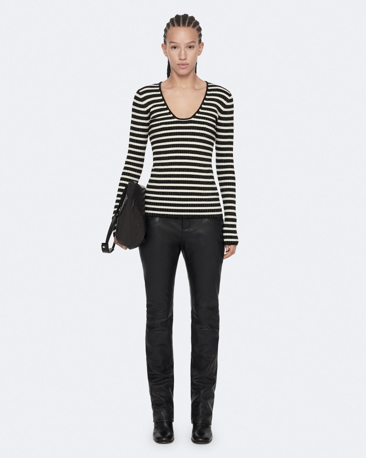 White Smoke סוודר פסים לנשים Kay ALLSAINTS