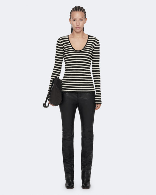 White Smoke סוודר פסים לנשים Kay ALLSAINTS