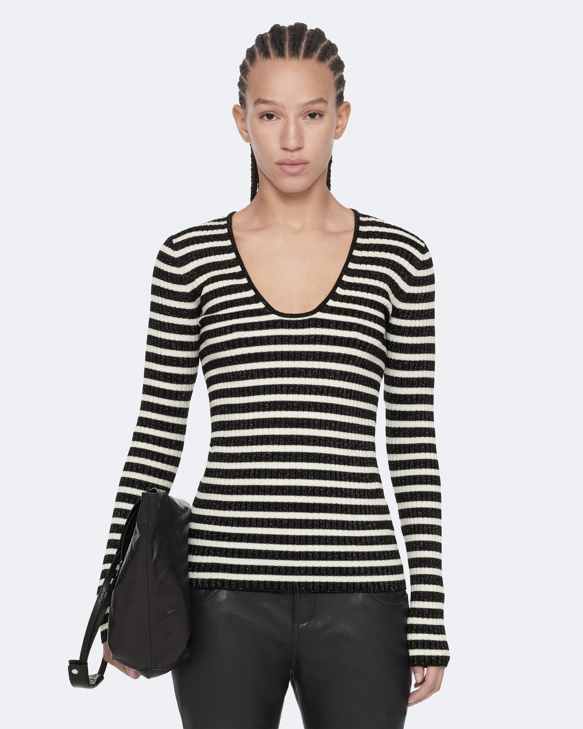 Dim Gray סוודר פסים לנשים Kay ALLSAINTS