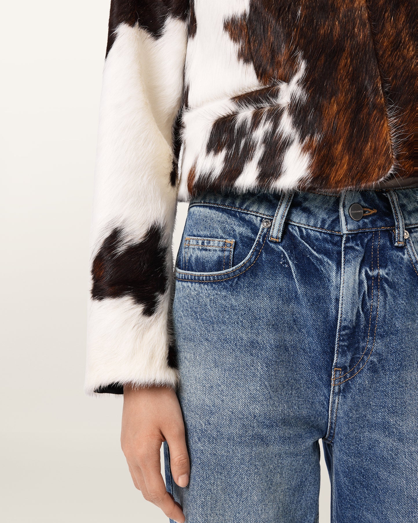 Slate Gray ג'קט בלייזר פרה לנשים Apton Dapple ALLSAINTS