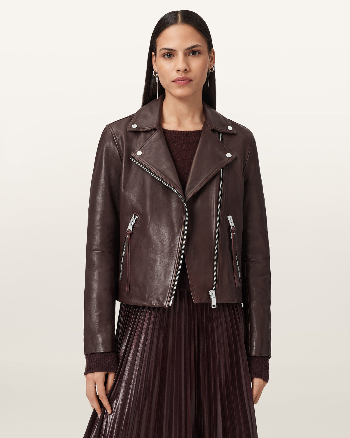 Seashell ג'קט עור לנשים Dalby ALLSAINTS
