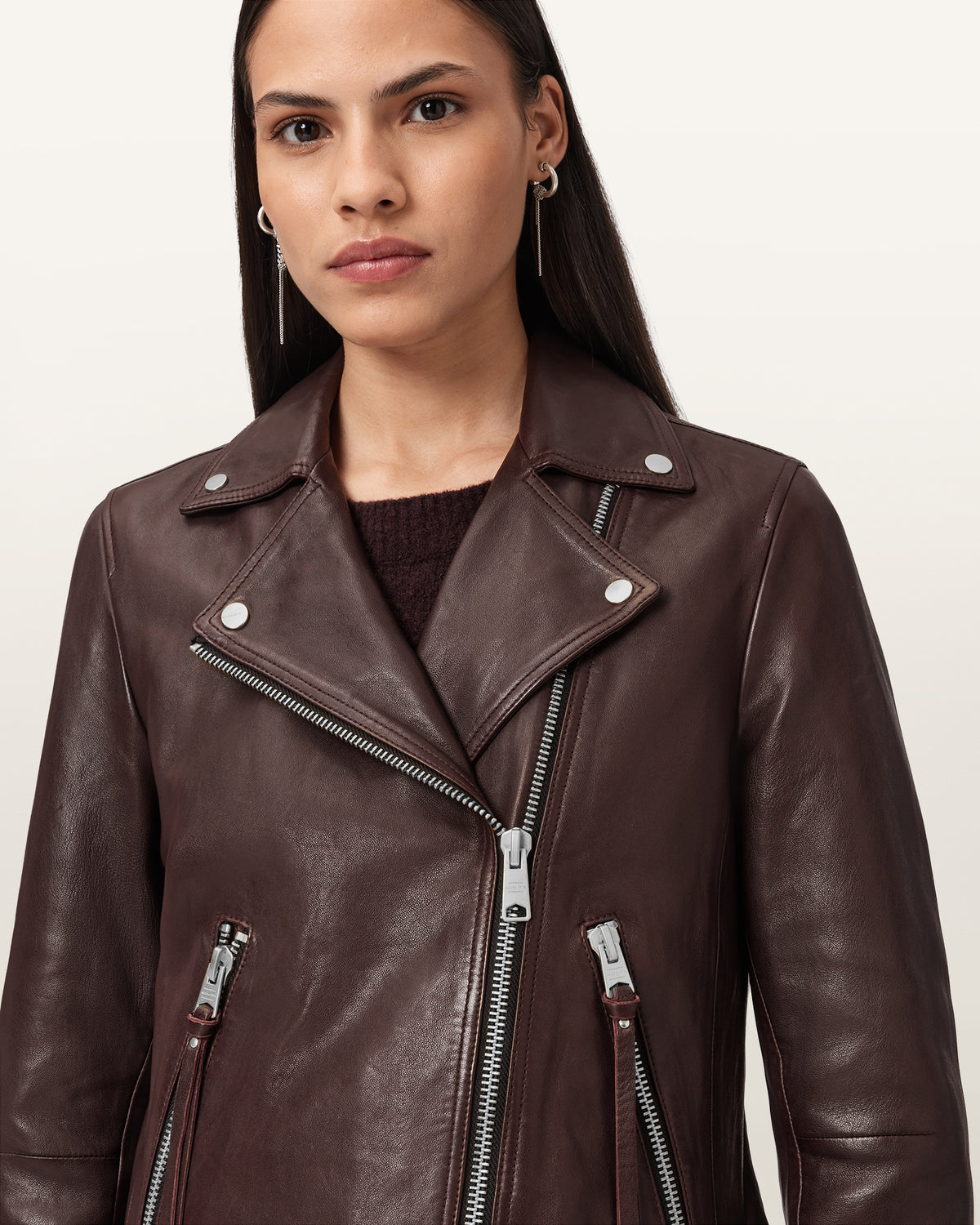 Seashell ג'קט עור לנשים Dalby ALLSAINTS