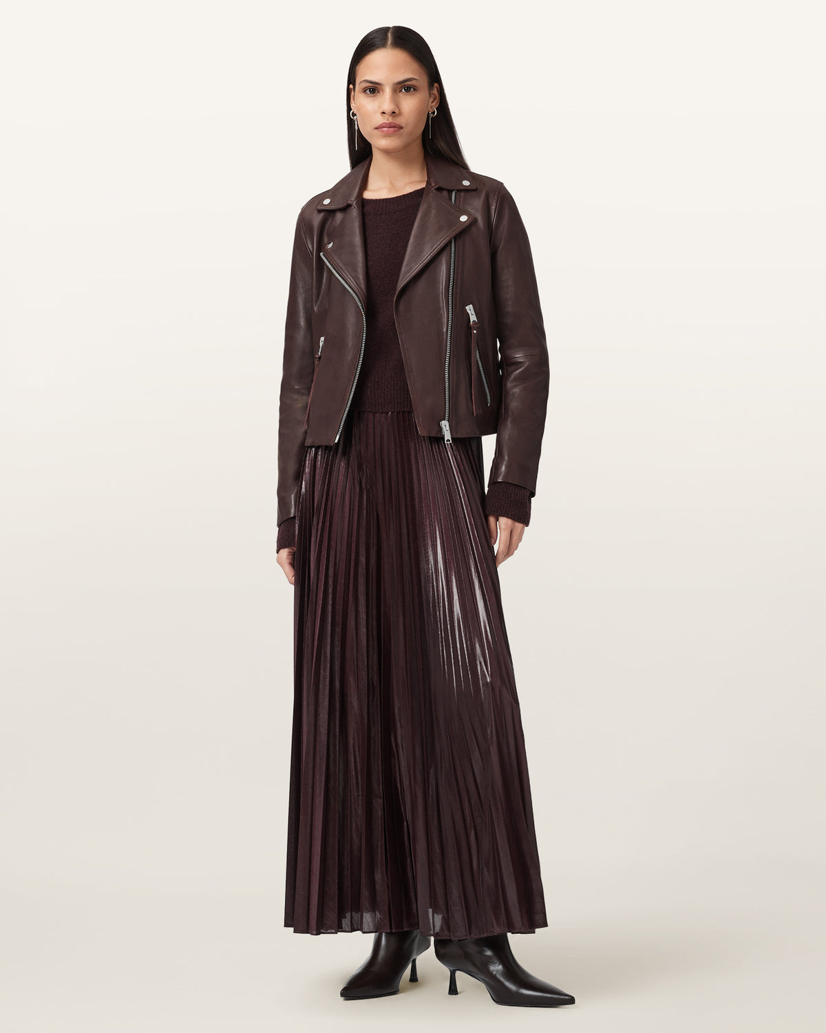 Seashell ג'קט עור לנשים Dalby ALLSAINTS