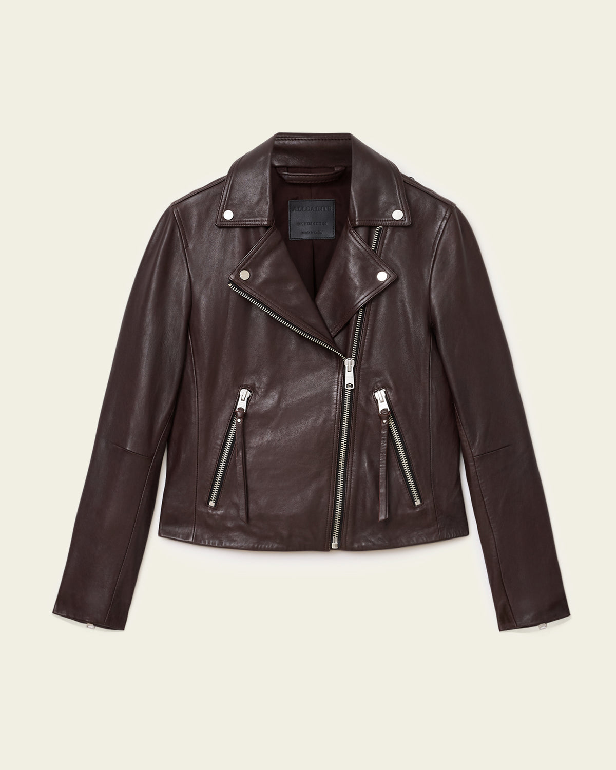 Dark Slate Gray ג'קט עור לנשים Dalby ALLSAINTS