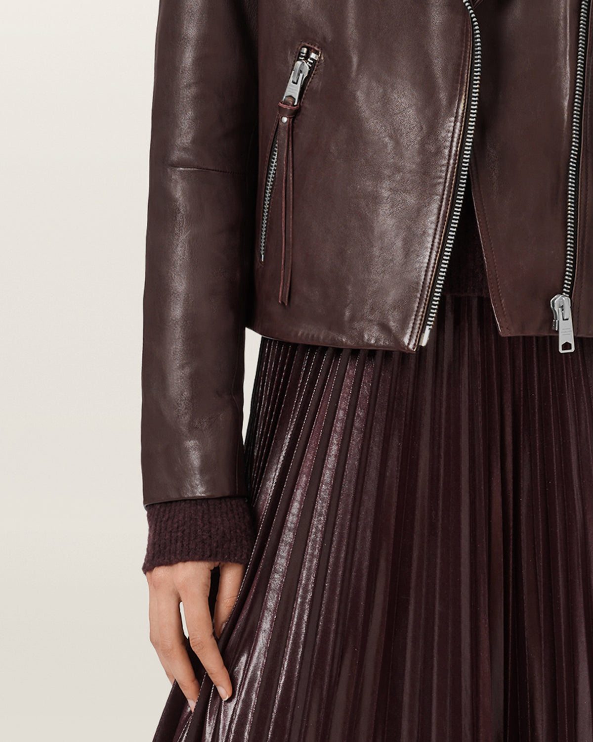 Black ג'קט עור לנשים Dalby ALLSAINTS
