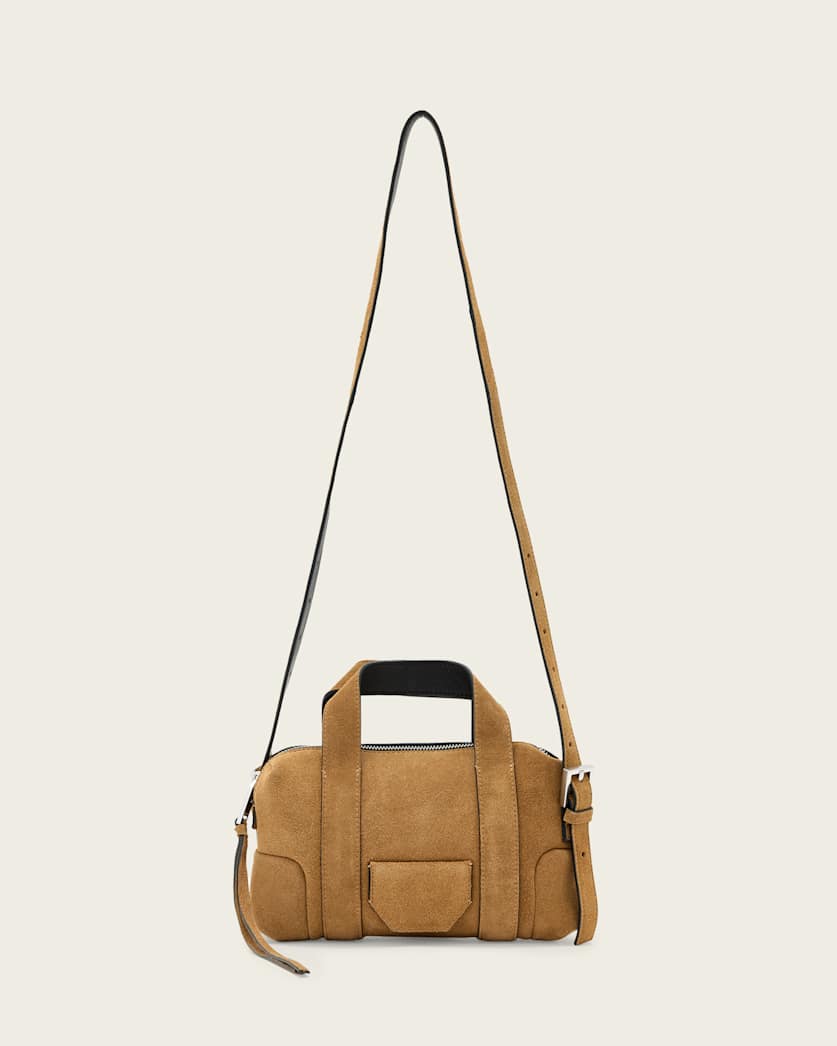 Lavender תיק צד לנשים Ares Compact Suede ALLSAINTS