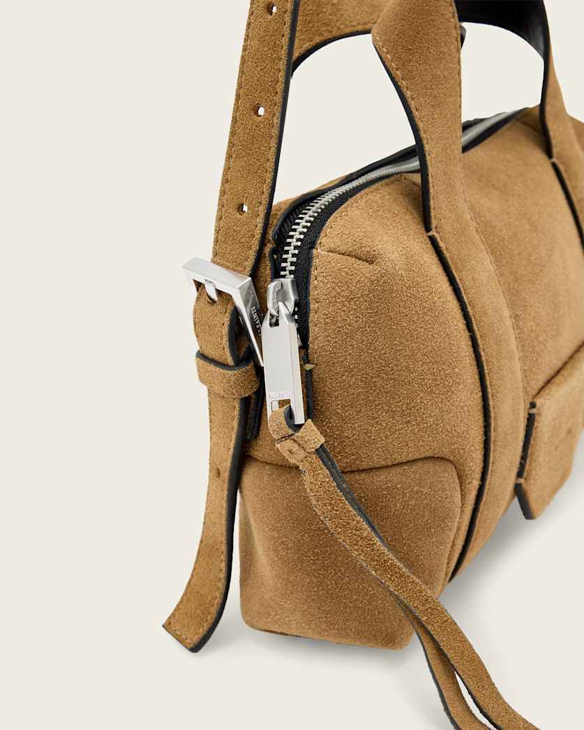 Lavender תיק צד לנשים Ares Compact Suede ALLSAINTS