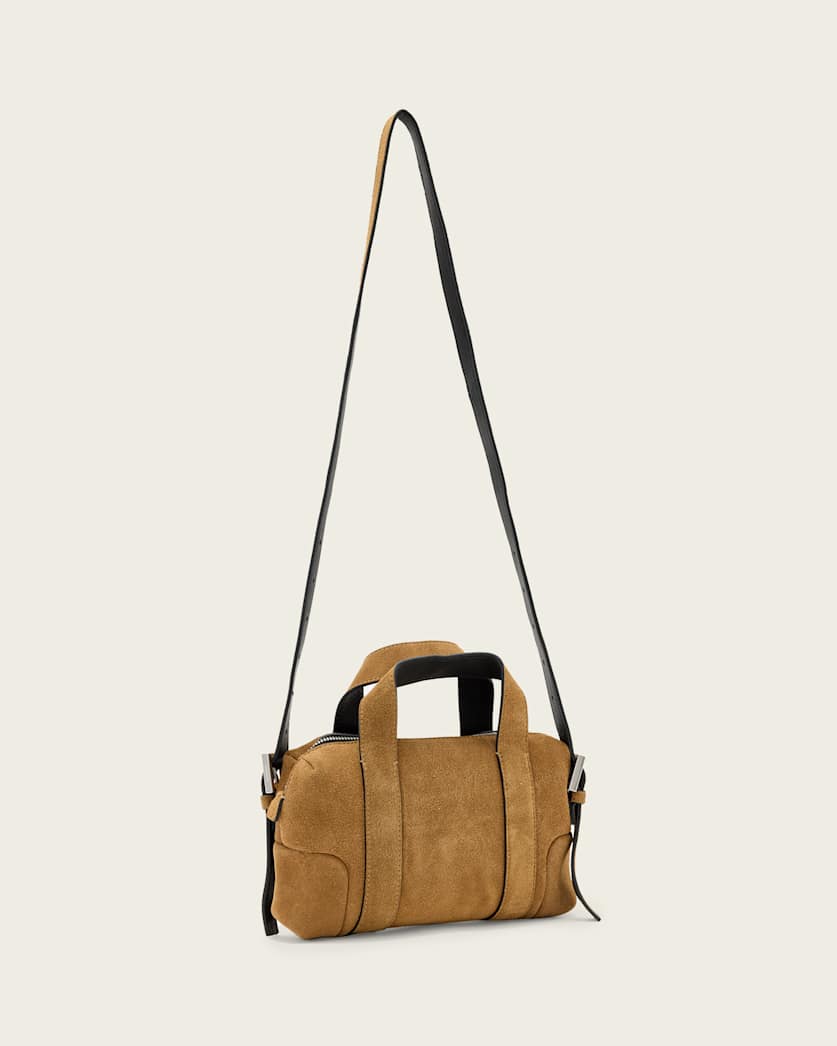 Lavender תיק צד לנשים Ares Compact Suede ALLSAINTS