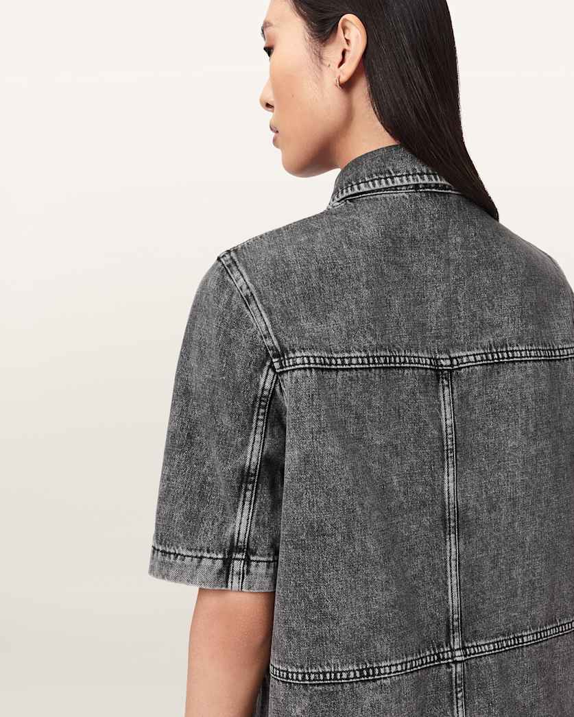 Dim Gray שמלת ג'ינס מיני  לנשים Rock Denim ALLSAINTS