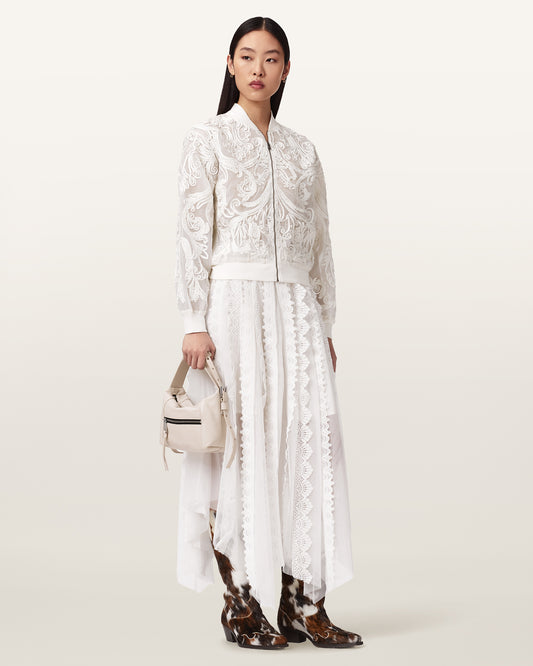 Light Gray JADE EMB BOMBER ג'קט ALLSAINTS