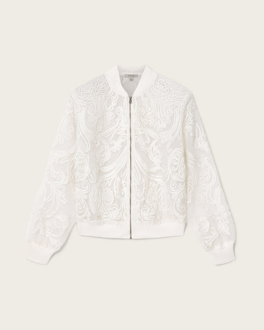 Lavender JADE EMB BOMBER ג'קט ALLSAINTS