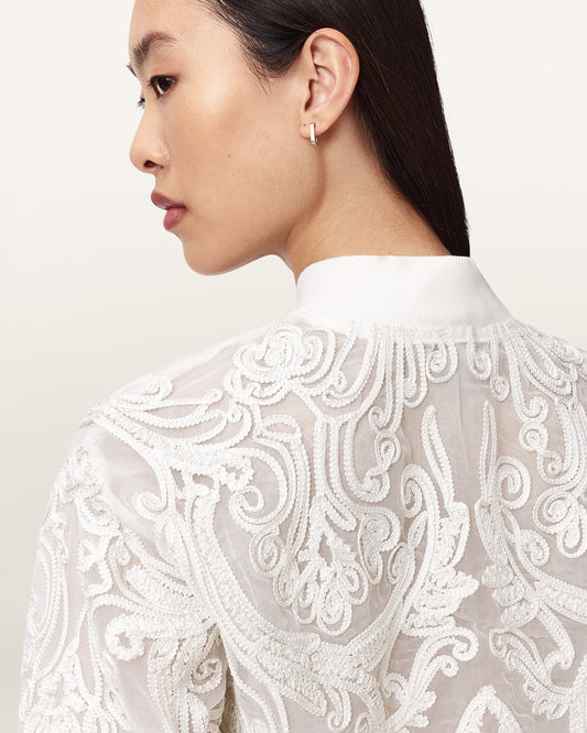 Lavender JADE EMB BOMBER ג'קט ALLSAINTS