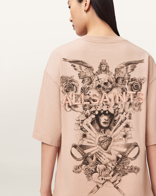 Wheat טי שירט קצרה לנשים Covenant Amelie Tee ALLSAINTS