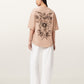 Antique White טי שירט קצרה לנשים Covenant Amelie Tee ALLSAINTS